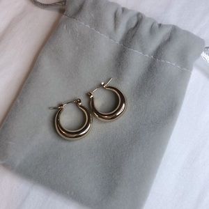Gold Chunky Hoop Earrings